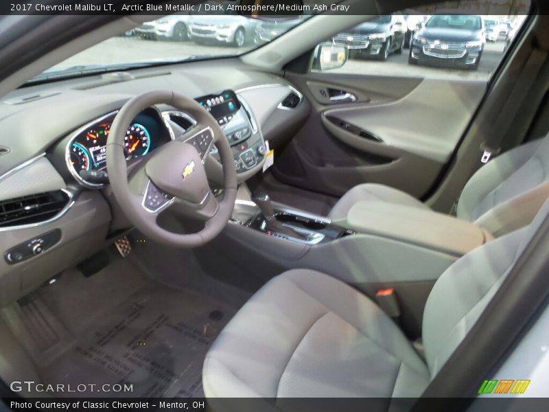 Arctic Blue Metallic / Dark Atmosphere/Medium Ash Gray 2017 Chevrolet Malibu LT