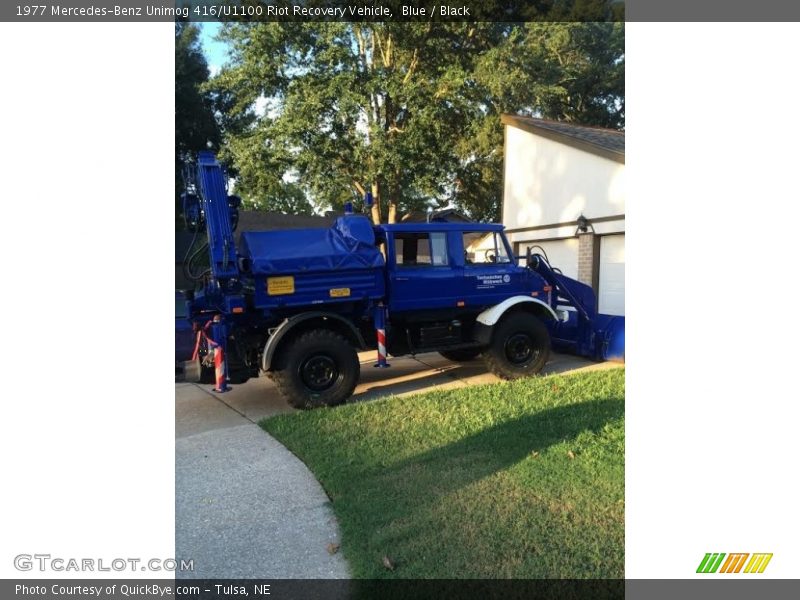 Blue / Black 1977 Mercedes-Benz Unimog 416/U1100 Riot Recovery Vehicle