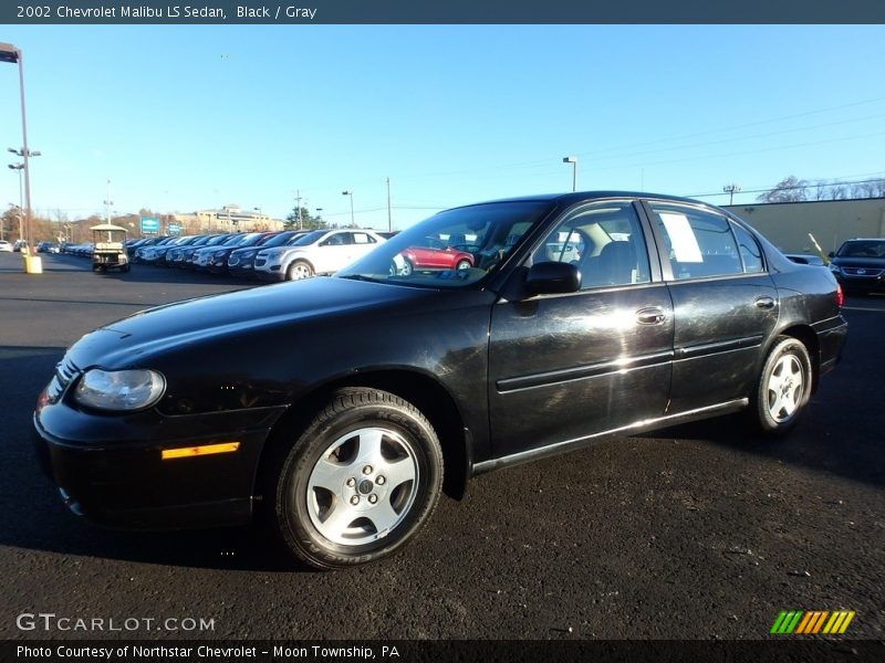 Black / Gray 2002 Chevrolet Malibu LS Sedan