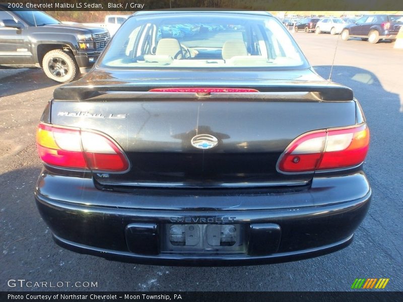 Black / Gray 2002 Chevrolet Malibu LS Sedan