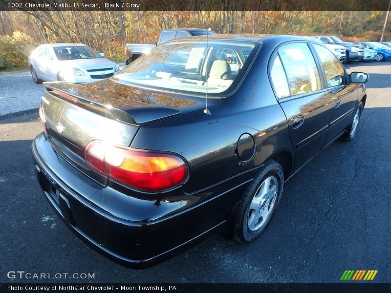 Black / Gray 2002 Chevrolet Malibu LS Sedan