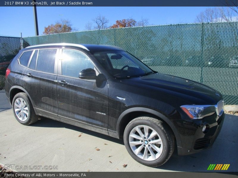 Jet Black / Saddle Brown 2017 BMW X3 xDrive28i