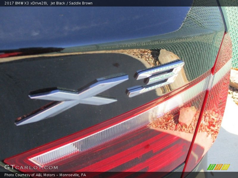 Jet Black / Saddle Brown 2017 BMW X3 xDrive28i