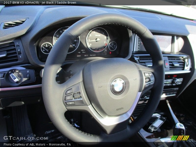 Jet Black / Saddle Brown 2017 BMW X3 xDrive28i