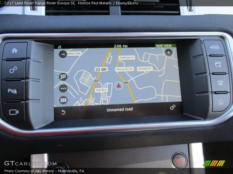 Navigation of 2017 Range Rover Evoque SE