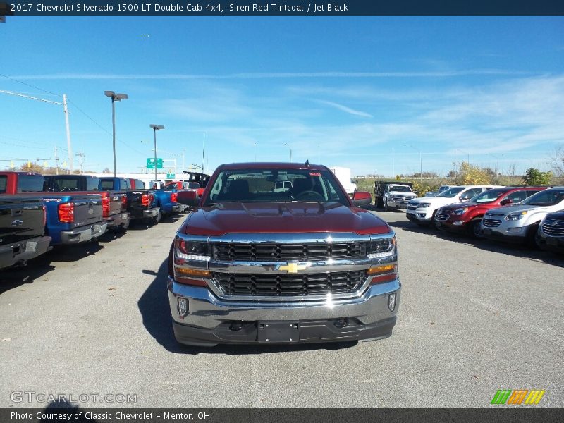 Siren Red Tintcoat / Jet Black 2017 Chevrolet Silverado 1500 LT Double Cab 4x4