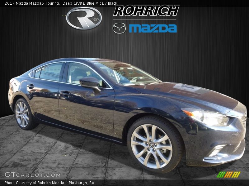 Deep Crystal Blue Mica / Black 2017 Mazda Mazda6 Touring