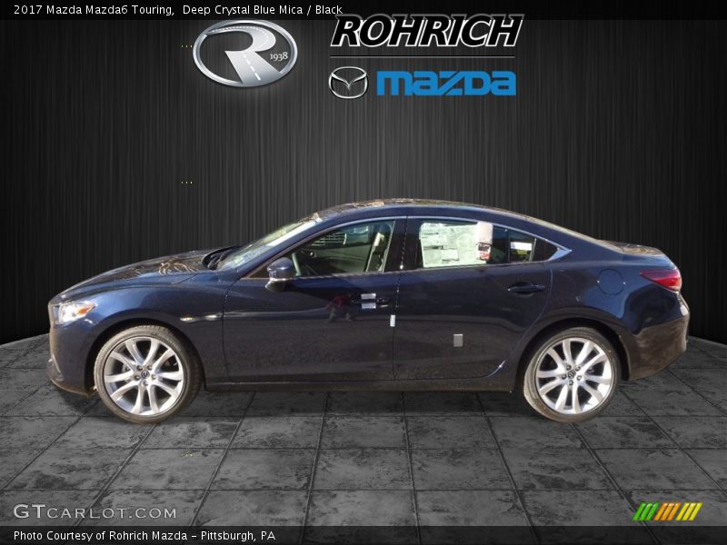 Deep Crystal Blue Mica / Black 2017 Mazda Mazda6 Touring