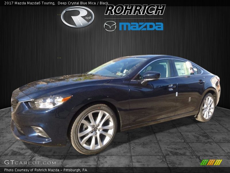 Deep Crystal Blue Mica / Black 2017 Mazda Mazda6 Touring