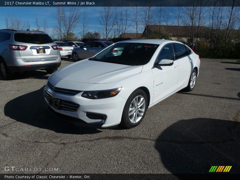 Summit White / Jet Black 2017 Chevrolet Malibu LT