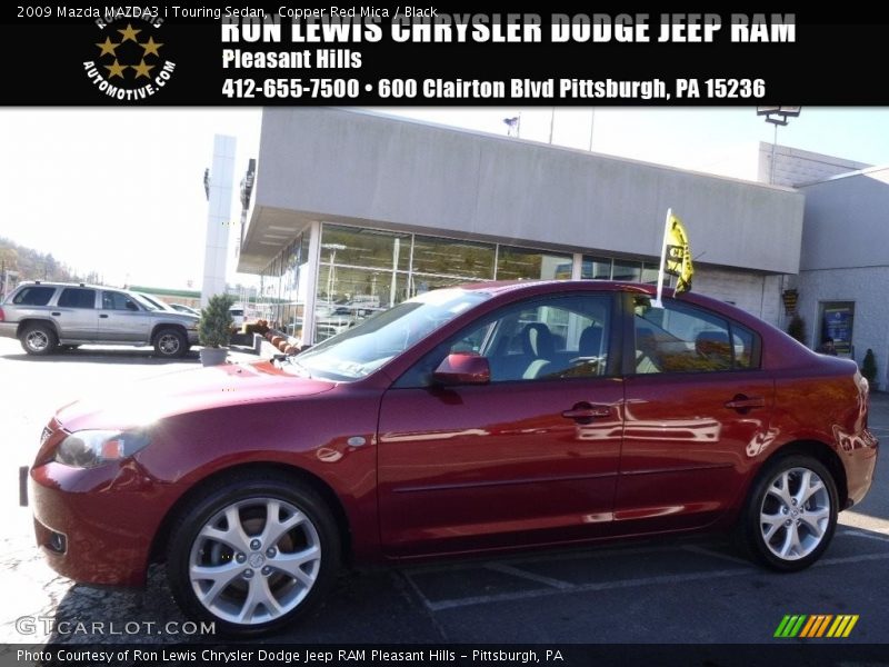 Copper Red Mica / Black 2009 Mazda MAZDA3 i Touring Sedan