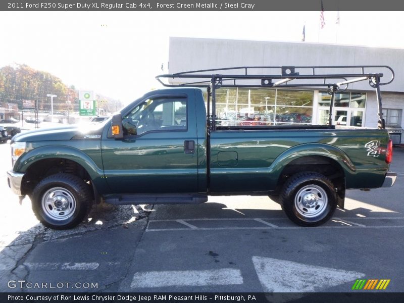 Forest Green Metallic / Steel Gray 2011 Ford F250 Super Duty XL Regular Cab 4x4