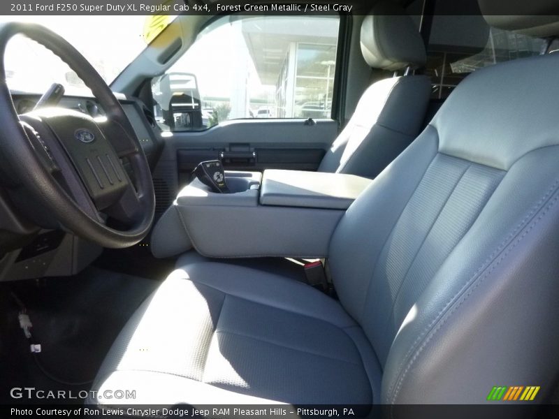 Forest Green Metallic / Steel Gray 2011 Ford F250 Super Duty XL Regular Cab 4x4