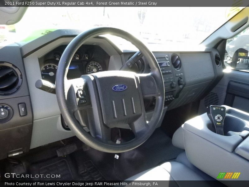 Forest Green Metallic / Steel Gray 2011 Ford F250 Super Duty XL Regular Cab 4x4