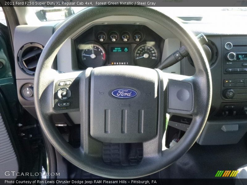 Forest Green Metallic / Steel Gray 2011 Ford F250 Super Duty XL Regular Cab 4x4