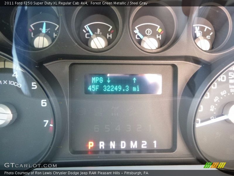 Forest Green Metallic / Steel Gray 2011 Ford F250 Super Duty XL Regular Cab 4x4