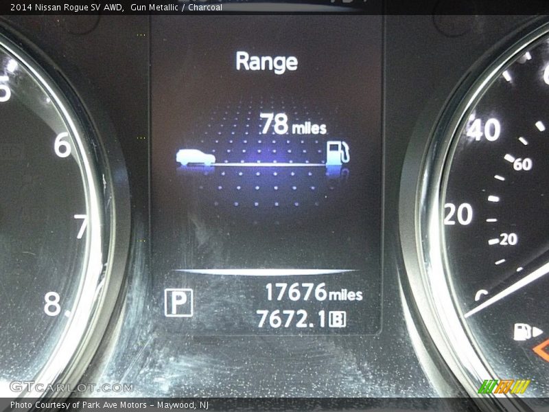 Gun Metallic / Charcoal 2014 Nissan Rogue SV AWD