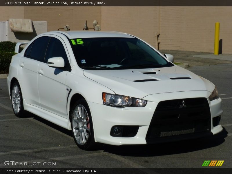 Wicked White / Black 2015 Mitsubishi Lancer Evolution GSR