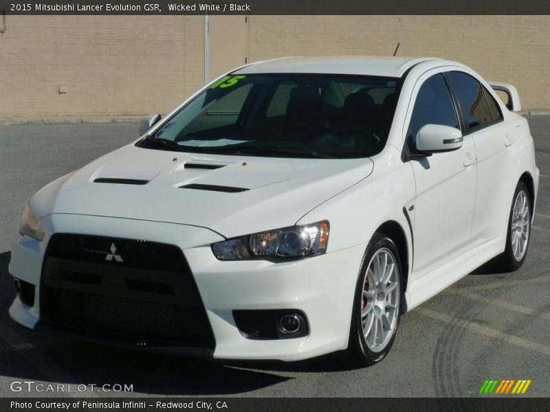 Wicked White / Black 2015 Mitsubishi Lancer Evolution GSR