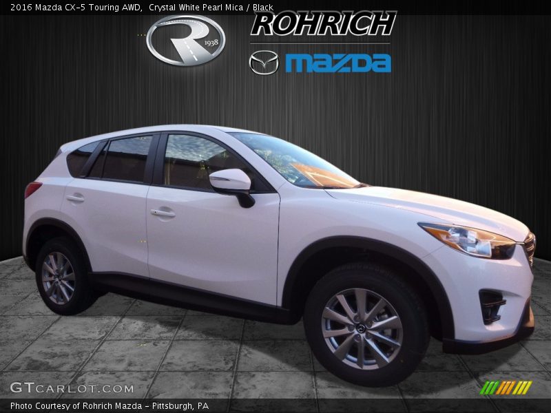 Crystal White Pearl Mica / Black 2016 Mazda CX-5 Touring AWD