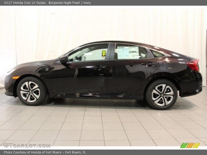  2017 Civic LX Sedan Burgundy Night Pearl