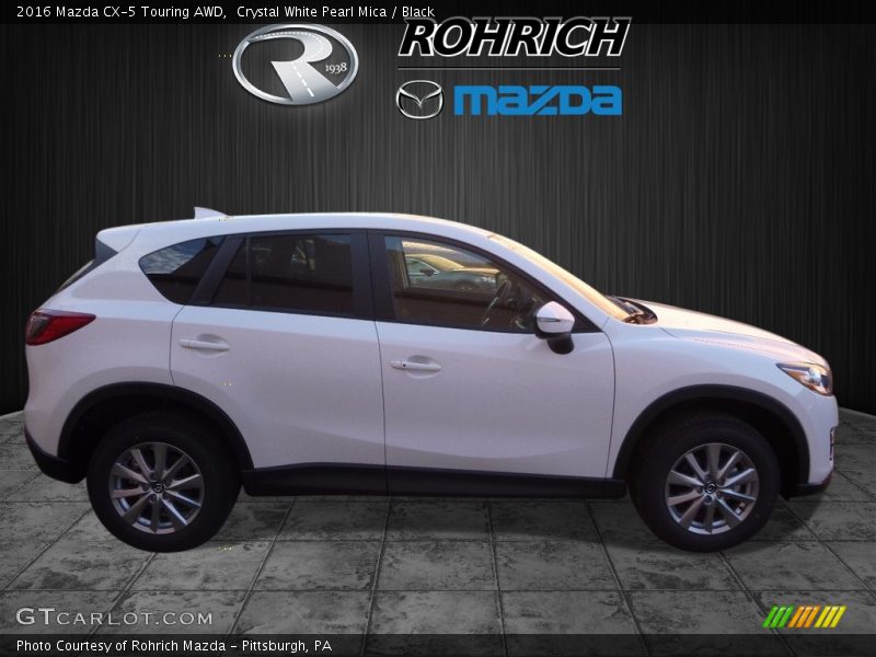 Crystal White Pearl Mica / Black 2016 Mazda CX-5 Touring AWD