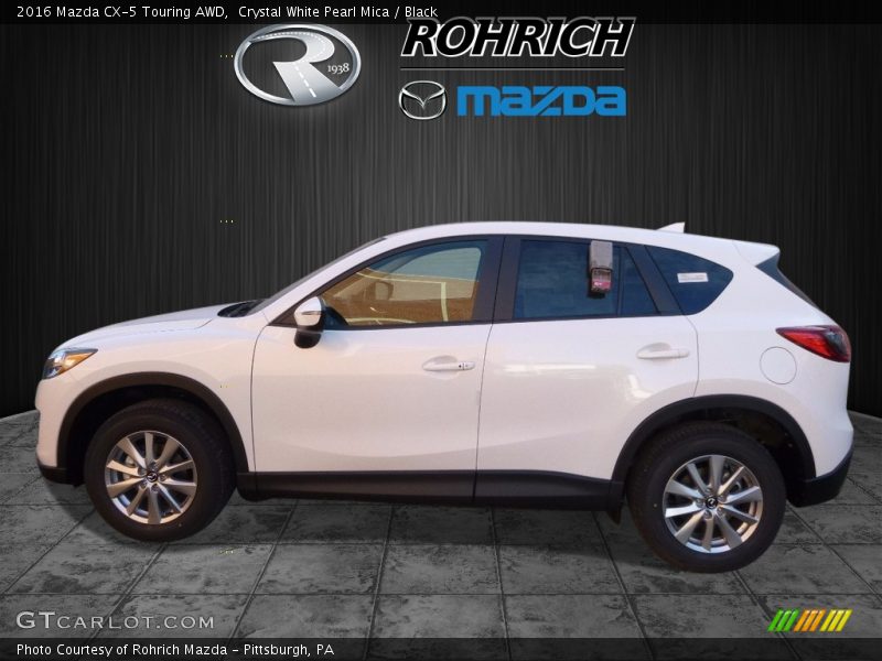 Crystal White Pearl Mica / Black 2016 Mazda CX-5 Touring AWD