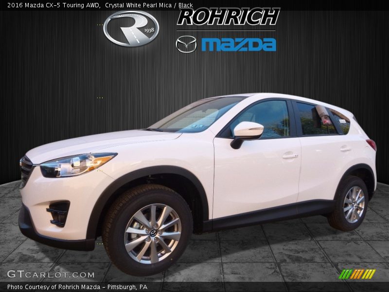 Crystal White Pearl Mica / Black 2016 Mazda CX-5 Touring AWD