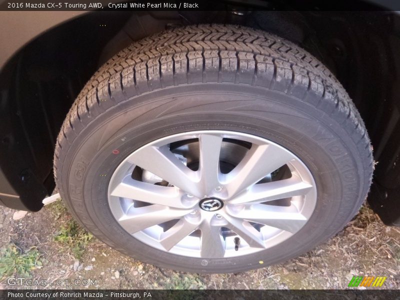 Crystal White Pearl Mica / Black 2016 Mazda CX-5 Touring AWD