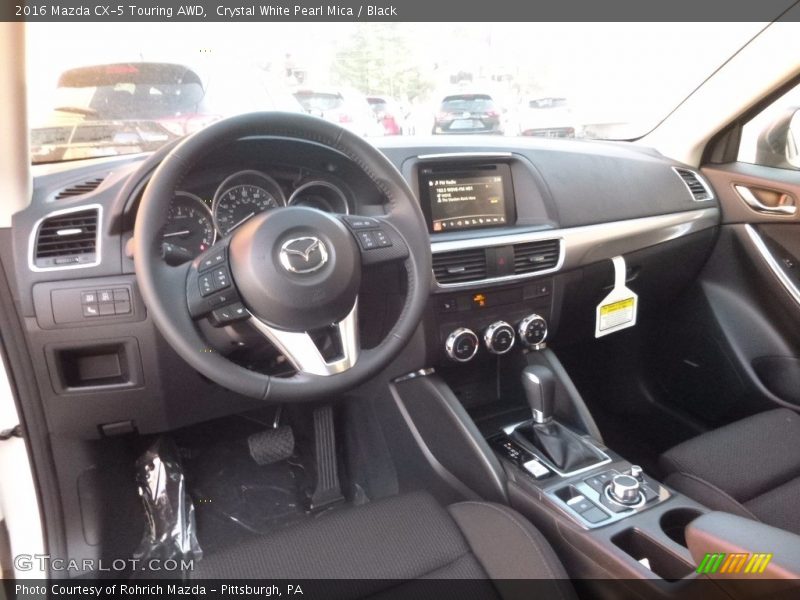 Crystal White Pearl Mica / Black 2016 Mazda CX-5 Touring AWD