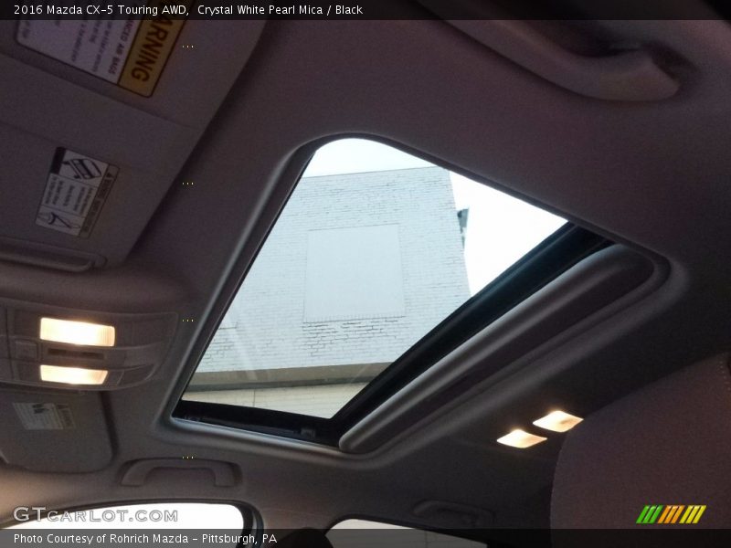 Crystal White Pearl Mica / Black 2016 Mazda CX-5 Touring AWD