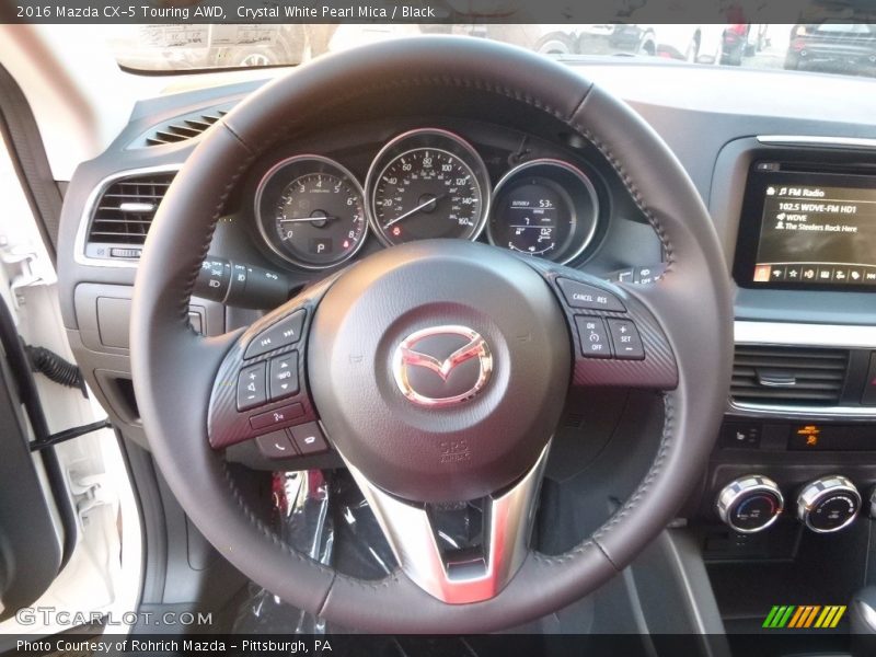 Crystal White Pearl Mica / Black 2016 Mazda CX-5 Touring AWD