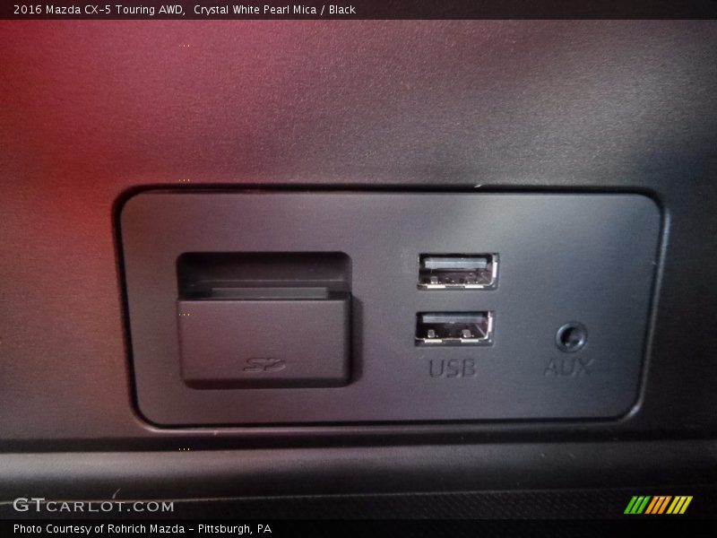 Crystal White Pearl Mica / Black 2016 Mazda CX-5 Touring AWD