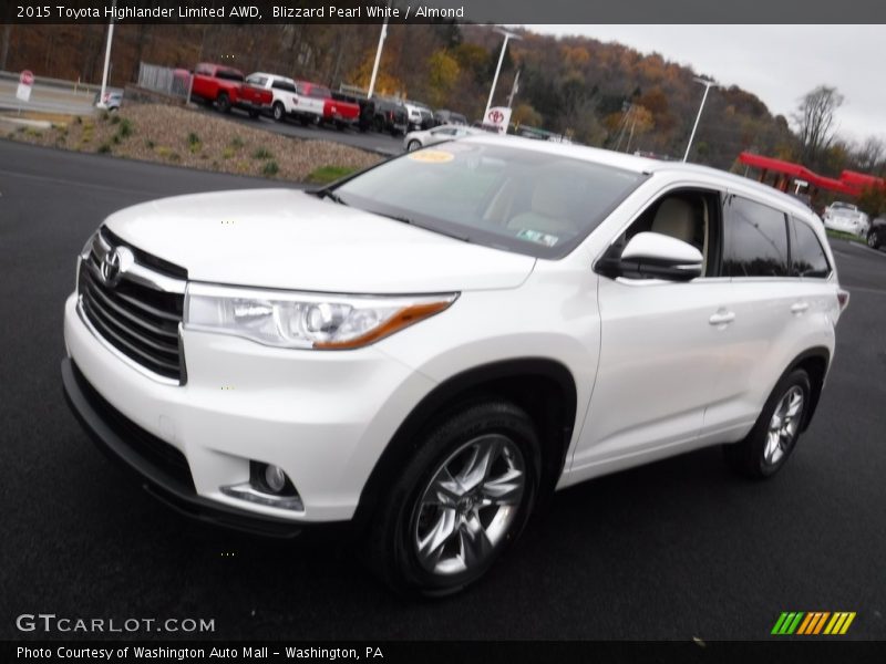 Blizzard Pearl White / Almond 2015 Toyota Highlander Limited AWD