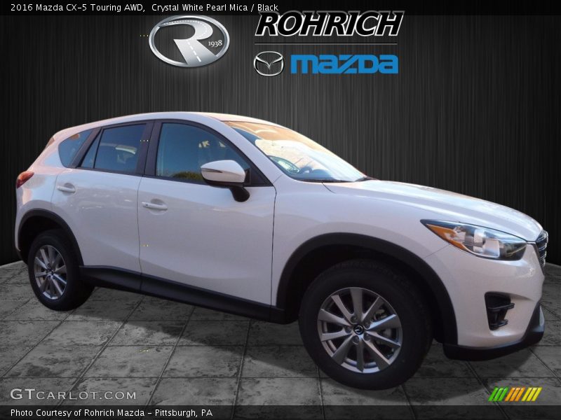 Crystal White Pearl Mica / Black 2016 Mazda CX-5 Touring AWD