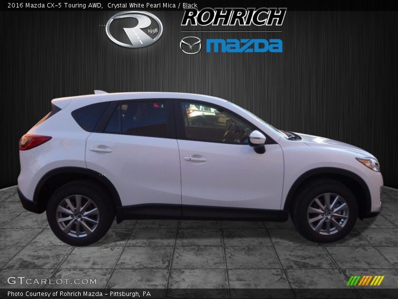 Crystal White Pearl Mica / Black 2016 Mazda CX-5 Touring AWD