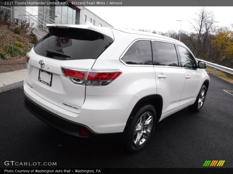 Blizzard Pearl White / Almond 2015 Toyota Highlander Limited AWD