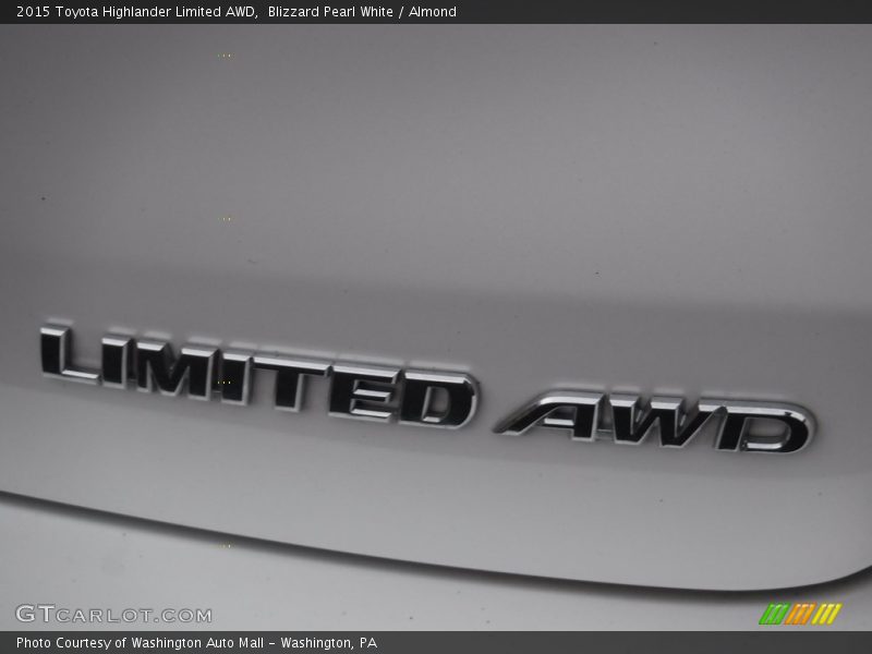 Blizzard Pearl White / Almond 2015 Toyota Highlander Limited AWD