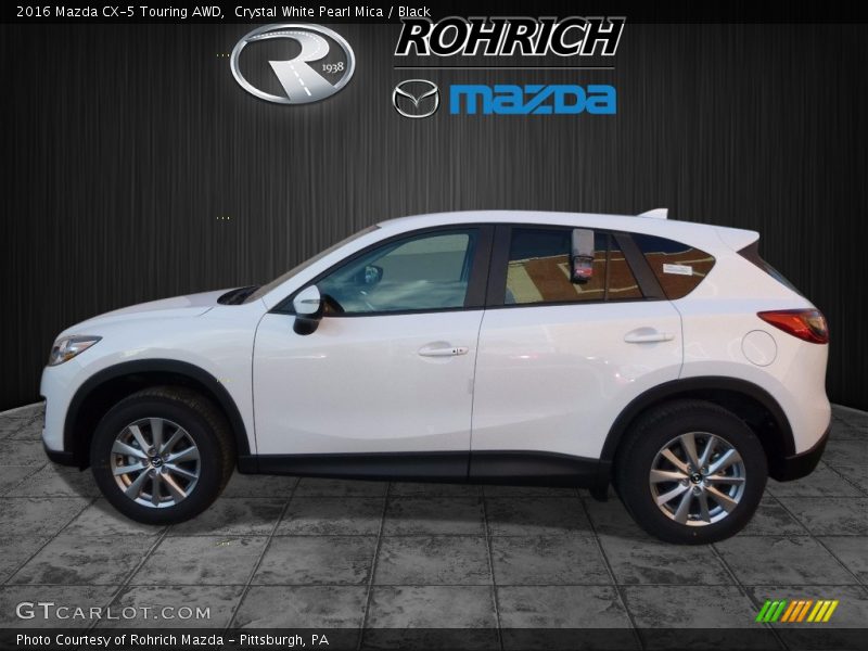Crystal White Pearl Mica / Black 2016 Mazda CX-5 Touring AWD