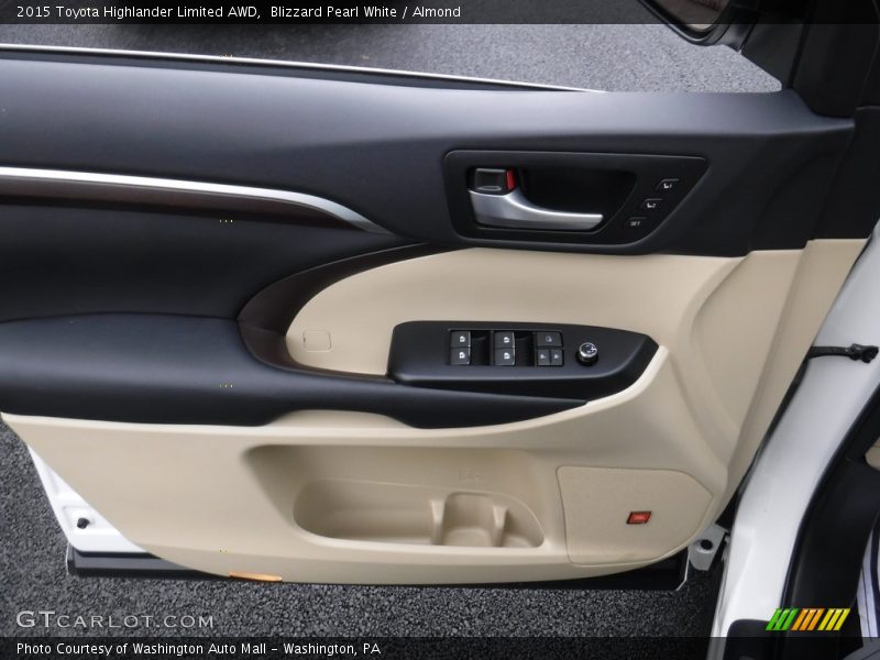 Blizzard Pearl White / Almond 2015 Toyota Highlander Limited AWD