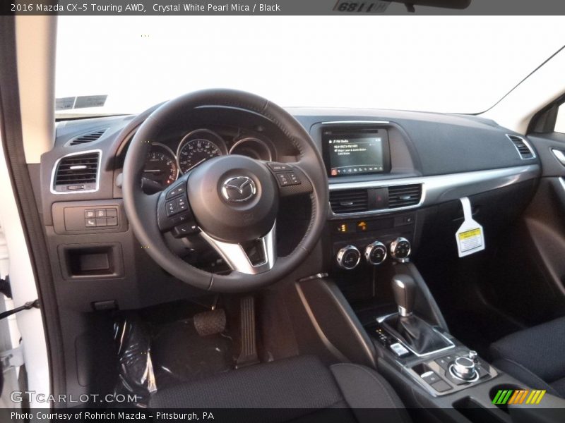 Crystal White Pearl Mica / Black 2016 Mazda CX-5 Touring AWD