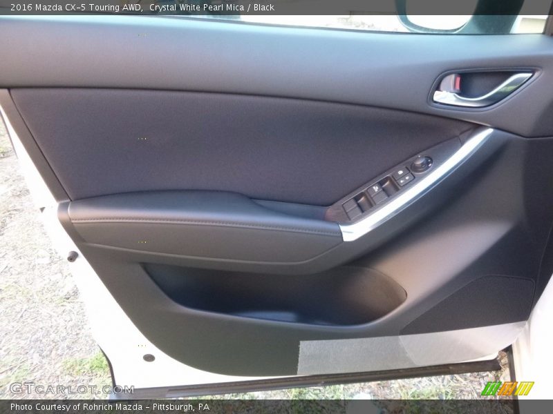 Crystal White Pearl Mica / Black 2016 Mazda CX-5 Touring AWD
