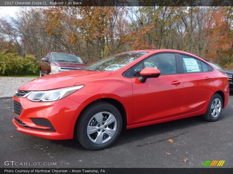 Red Hot / Jet Black 2017 Chevrolet Cruze LS