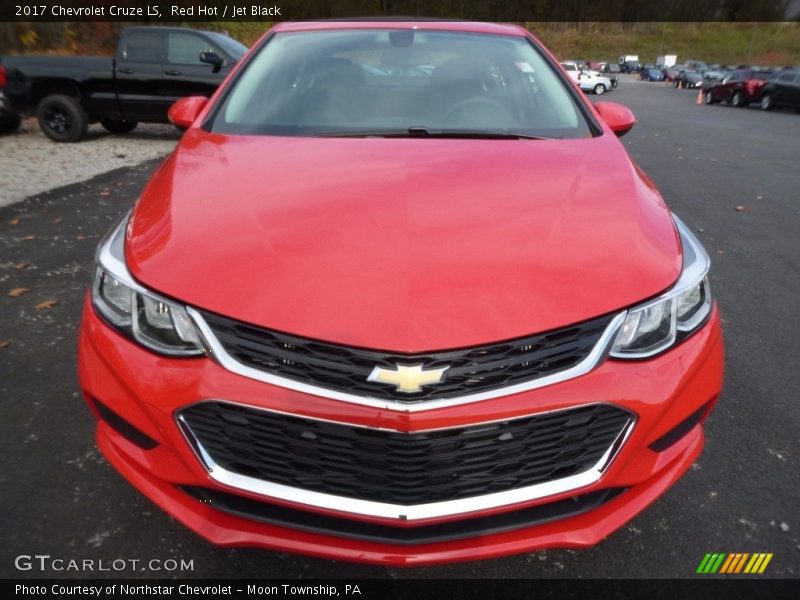 Red Hot / Jet Black 2017 Chevrolet Cruze LS