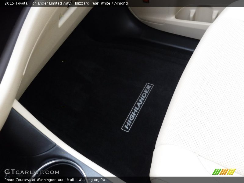 Blizzard Pearl White / Almond 2015 Toyota Highlander Limited AWD