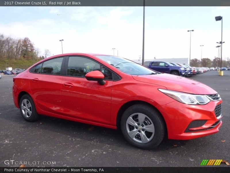 Red Hot / Jet Black 2017 Chevrolet Cruze LS