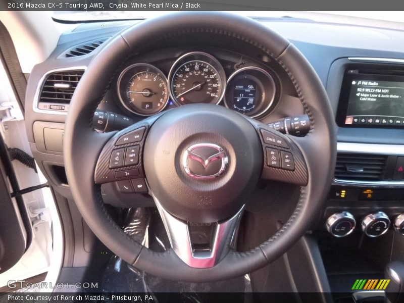 Crystal White Pearl Mica / Black 2016 Mazda CX-5 Touring AWD