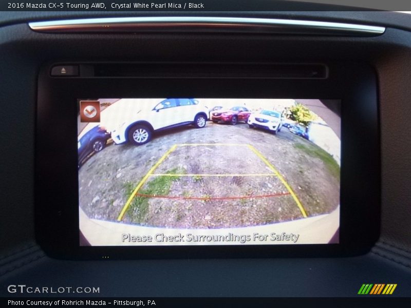 Crystal White Pearl Mica / Black 2016 Mazda CX-5 Touring AWD