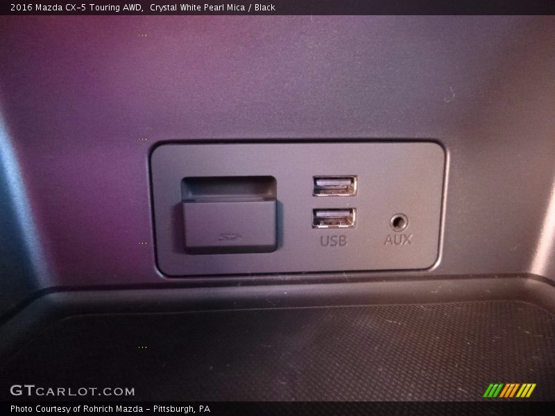 Crystal White Pearl Mica / Black 2016 Mazda CX-5 Touring AWD
