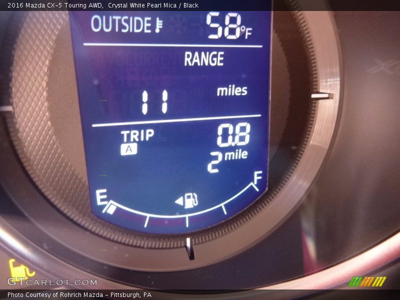 Crystal White Pearl Mica / Black 2016 Mazda CX-5 Touring AWD